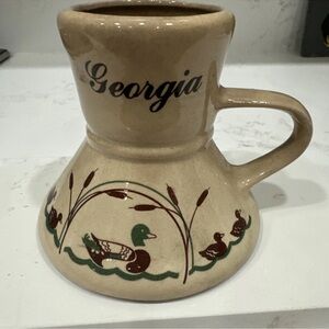 Vintage Georgia no spill  MUG WITH DUCKS SWIMMING ON WATER